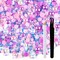 50g Mix Flatback Rhinestones Half Pearls for Crafts Mixed Size 3mm-10mm Flat Back Rhinestones for Crafts Flatback Pearls for Decorating Tumblers Mugs Nail Art Shoes (Pink Purple Series)